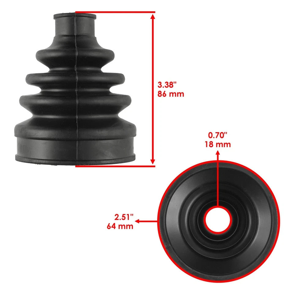 2 Front Axle Inner Outer CV Boot Kit for Can-Am Outlander 650 4X4 Xt Xtp 2006-12