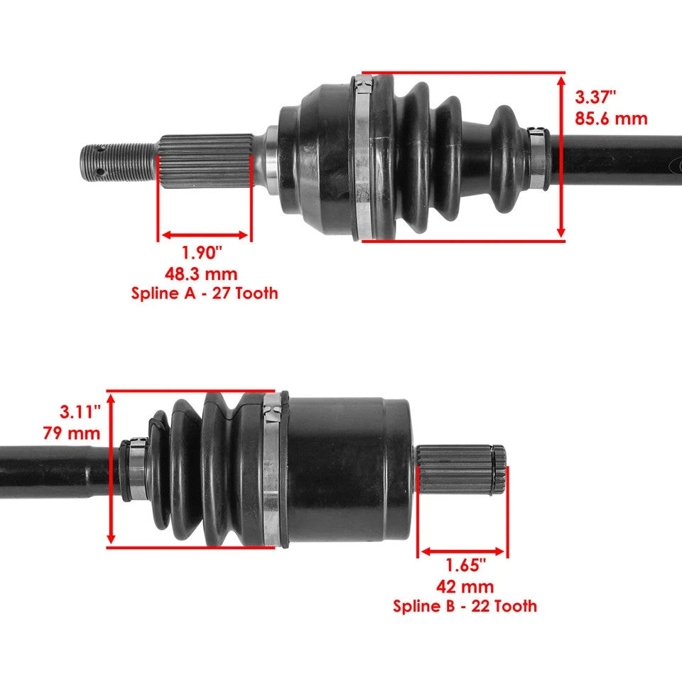 Front CV Axles For John Deere XUV Gator 850D (Diesel) ( - 080000) Left And Right
