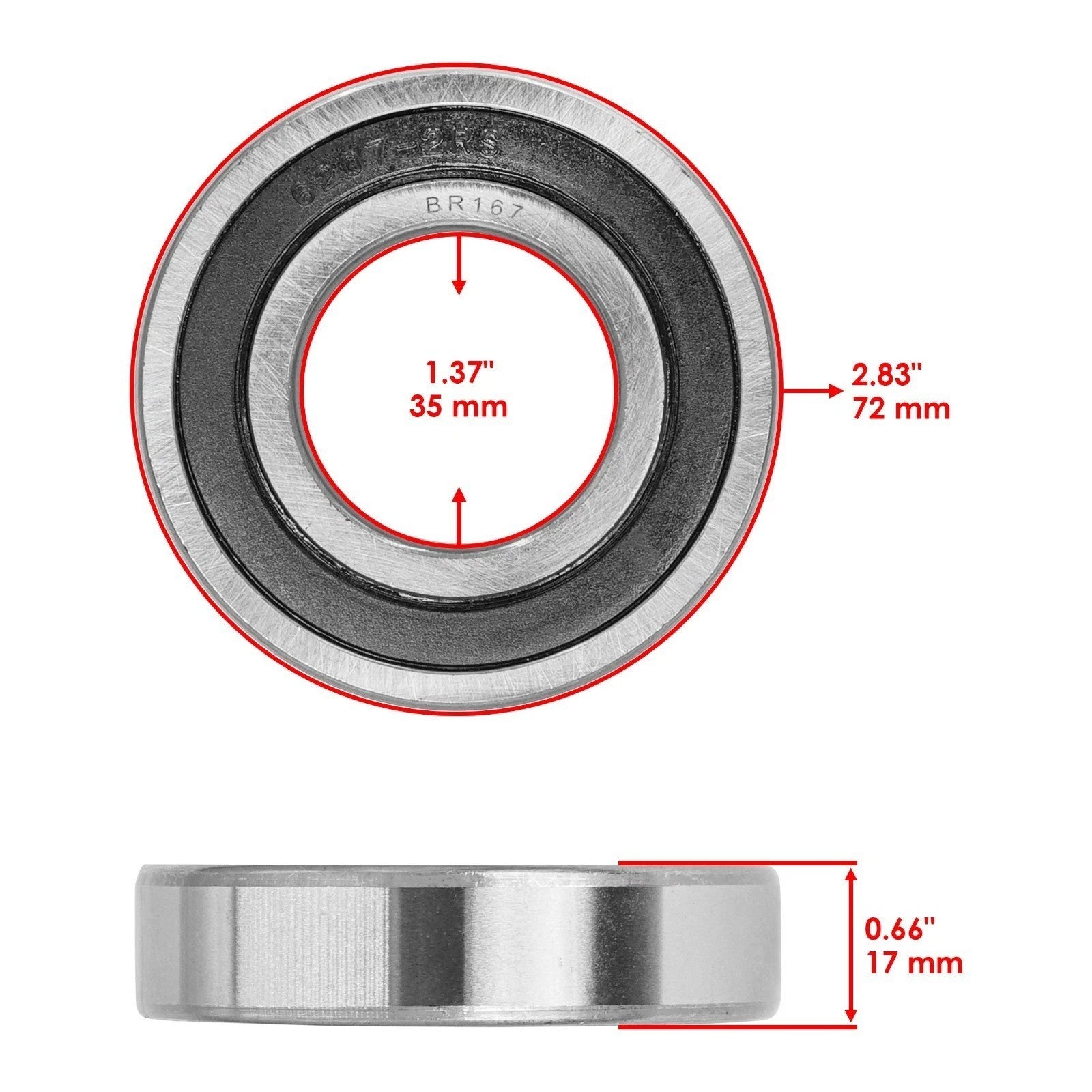 Front or Rear Wheel Knuckle Bearing Seal For Yamaha 93306-20725-00