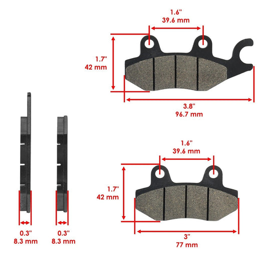 Brake Pads for Kawasaki Brute Force 750 KVF750 4X4I 2005-2020 Front Brakes