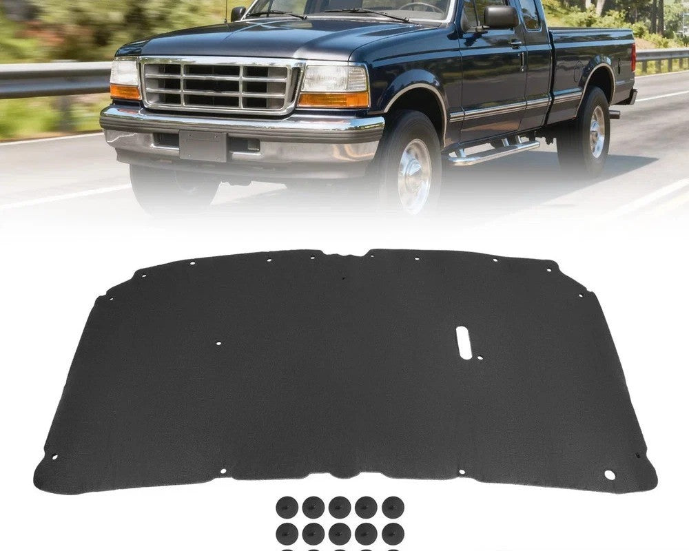 For Ford F-250/F-350/F-450 1999-2007 Front Upper Hood Insulation Pad W/ 20 Clips