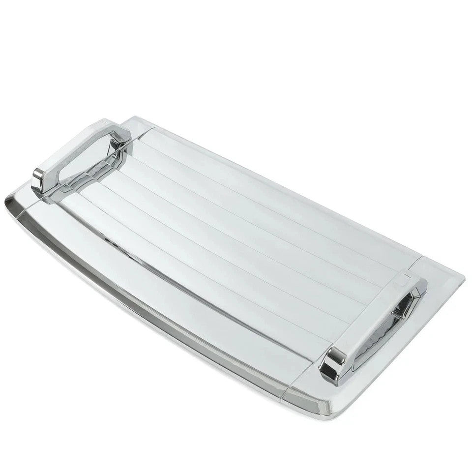 FOR 2006-2010 HUMMER H3 HOOD DECK VENT PANEL HANDLE COVER TRIM BEZEL CHROME 3PCS