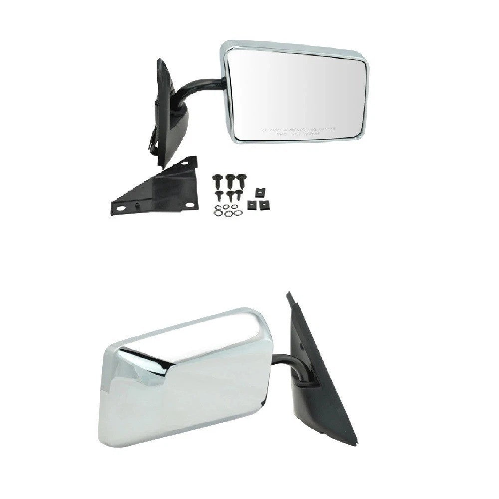 Stainless Steel Chrome Manual Side View Mirror Passenger Right for S10 S15