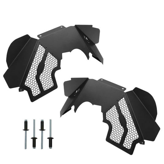 Front Aluminum Inner Fender Liners Black For Jeep Wrangler JK JKU 2007-2018 NEW
