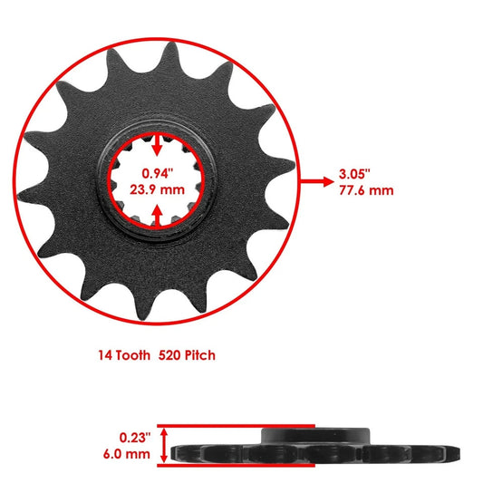 Black O-Ring Drive Chain & Sprockets for Kawasaki Ex300 Ninja 300 Abs 2013-2016