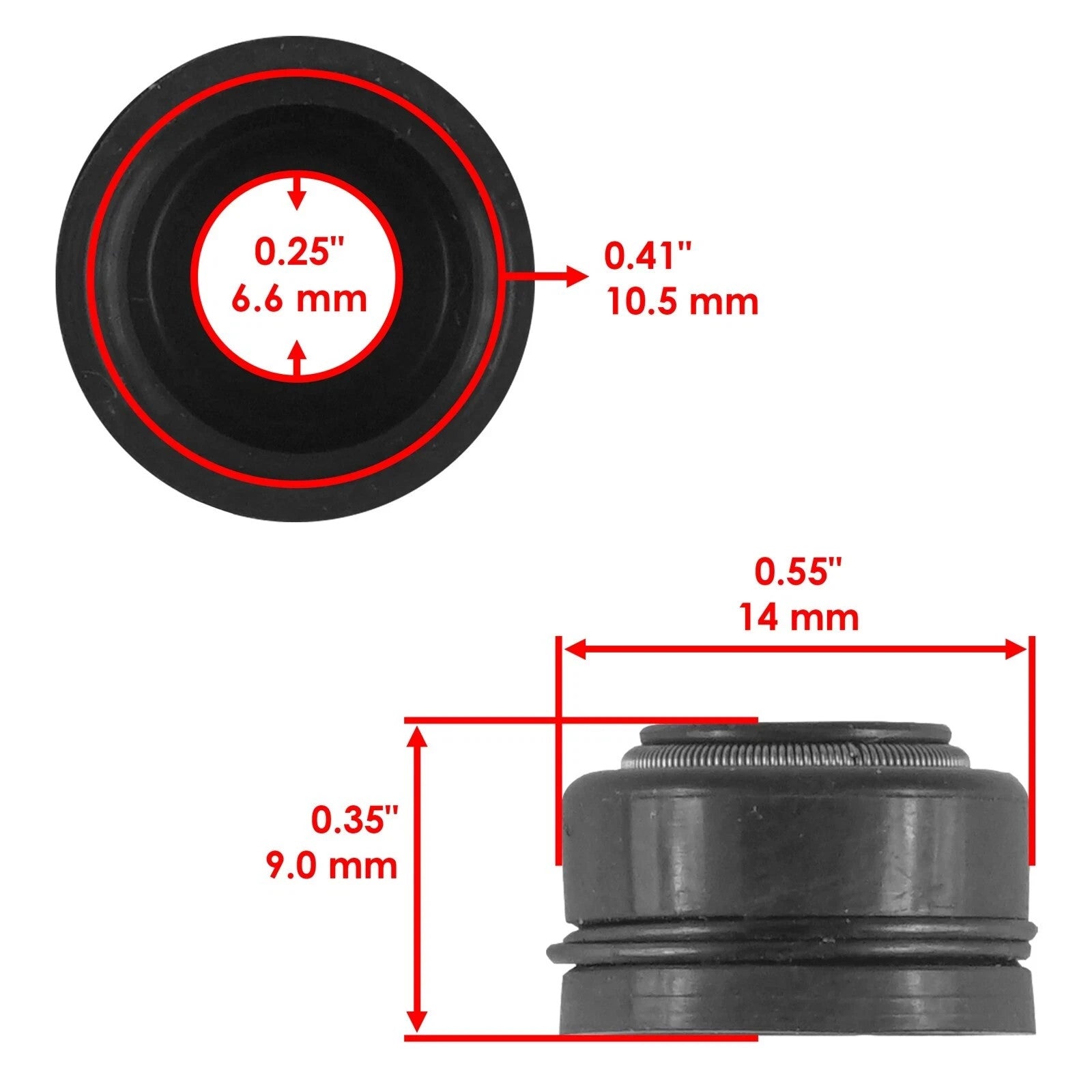 4x Valve Stem Seal for Kawasaki KLR650 1987-1993 1996-2000 2006-2018