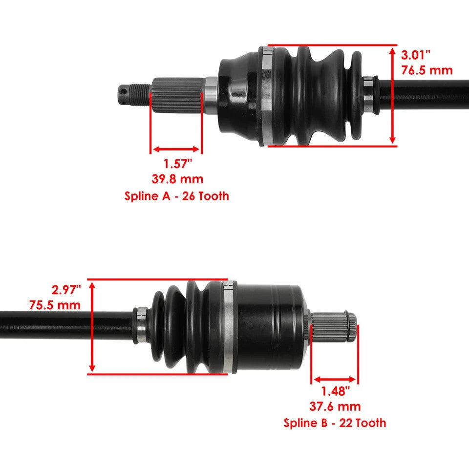 for Polaris RZR XP 1000 / RZR XP 4 1000 EPS 14-16 Front and Rear CV Joint Axles