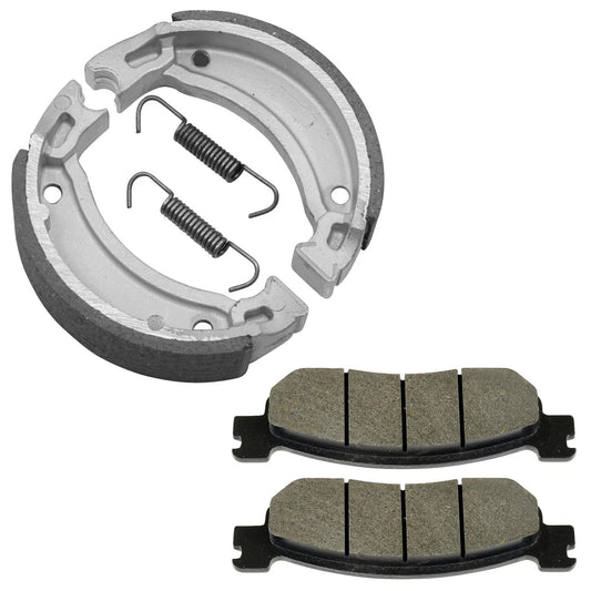 Front Brake Pads and Rear Brake Shoes for Yamaha TW200 Trailway 200 2001-2024