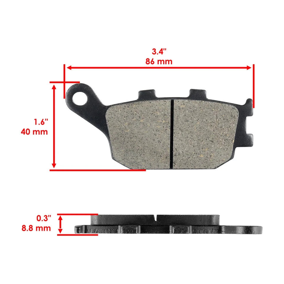 Caltric Rear Brake Pads for Honda CRF1000 CRF1100 / 06435-MEJ-016 06435-MEJ-026