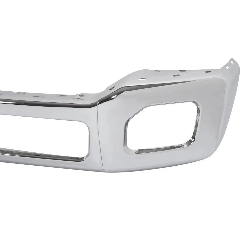 Chrome Front Bumper For 2011-2016 Ford F250 F350 Super Duty w/ Fog Light Hole