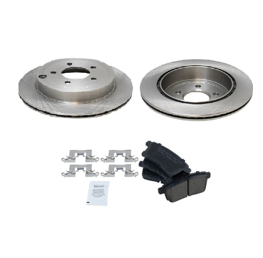 Rear Ceramic Brake Pad & 2 Rotors Set Kit for Ford Edge Lincoln MKX