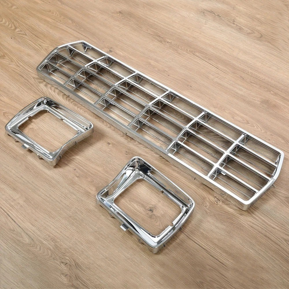 HECASA Grille For Ford F-150 Bronco 1978-1979 Front Chrome Shell & Insert Kit