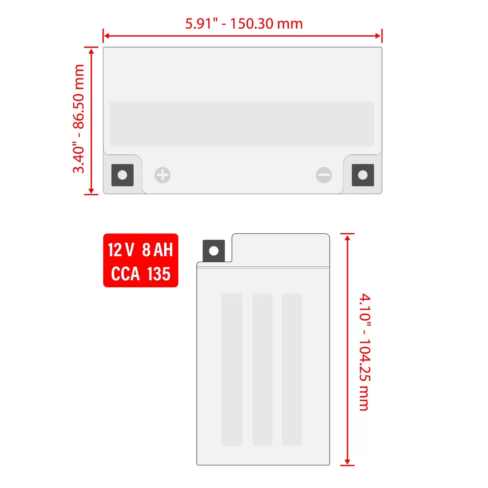 AGM Battery YTX9-BS for Kawasaki Ninja 1000 1000SX ZX1000 ZX1002 / 2017 - 2023