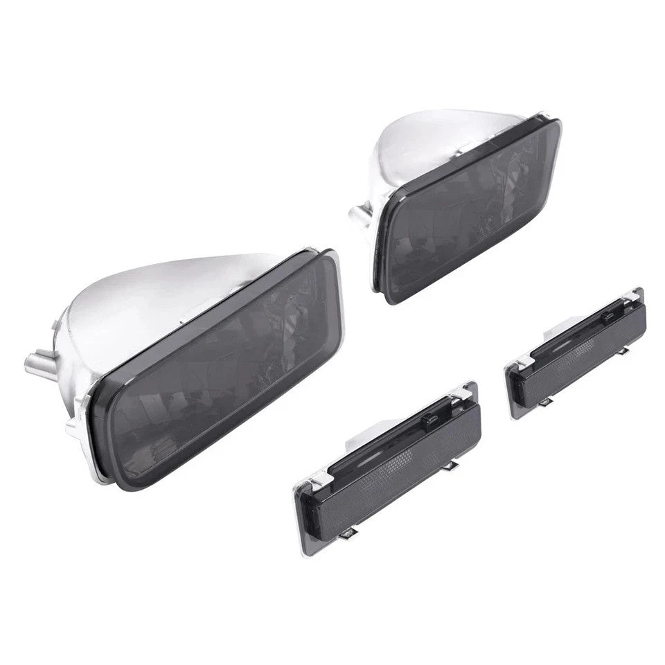 For Chevrolet Camaro 85-92 Smoke Bumper Turn Signal Lights & Side Marker Lights