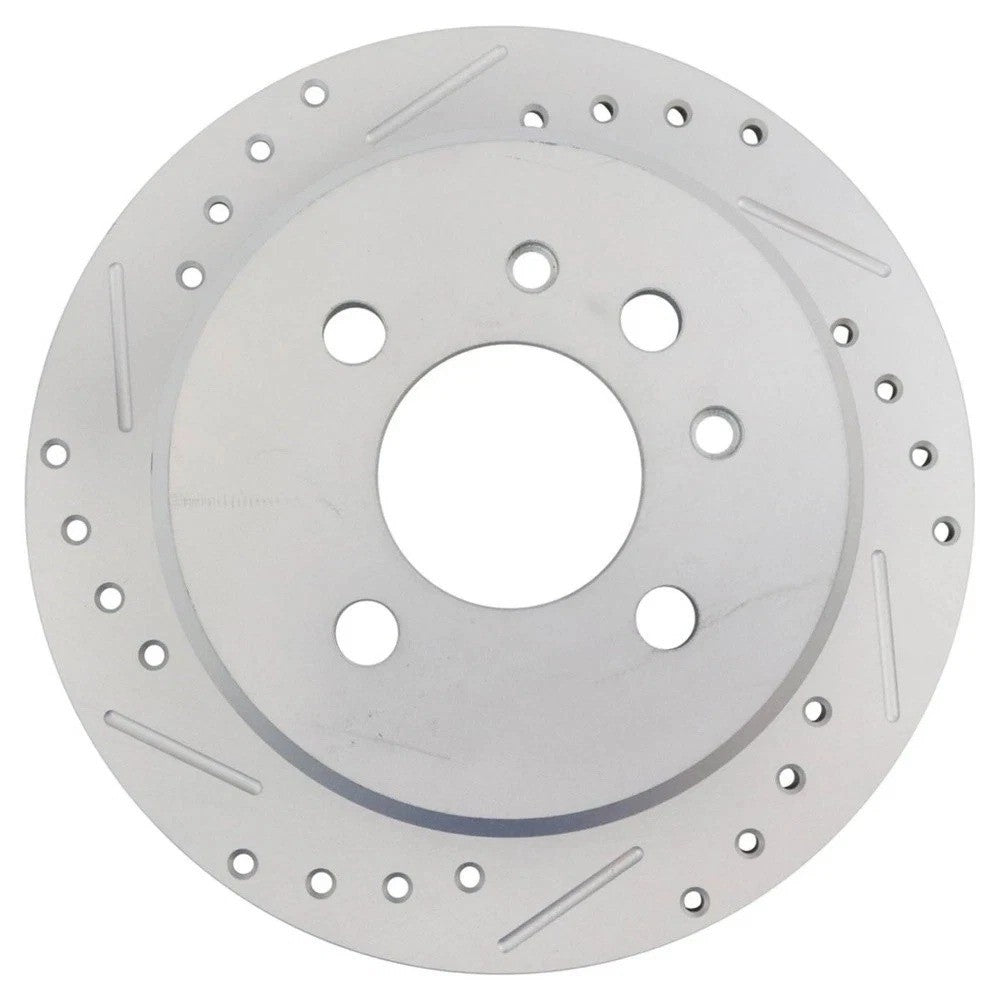 Performance Brake Rotor Drilled Slotted G-Coated Rear Pair for BMW 3