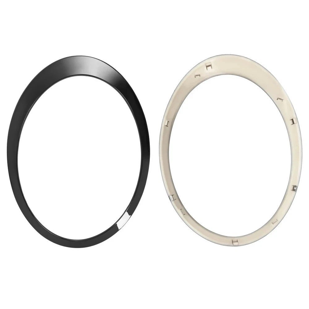 HECASA 2X Black Headlight Bezel Trim Ring Cover For Mini Cooper R55 R56 2007-15