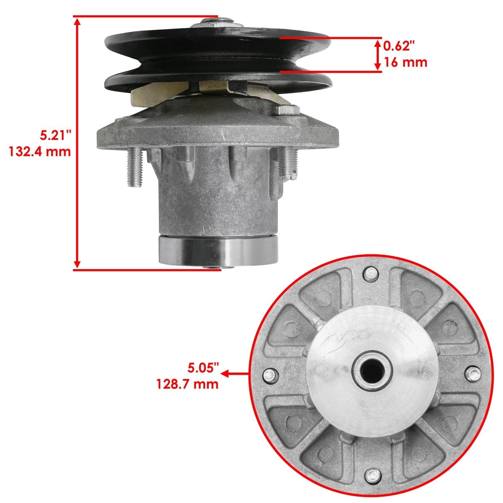 2x Spindle For John Deere LX176 14HP Kawasaki 422cc 38" 1991-1998