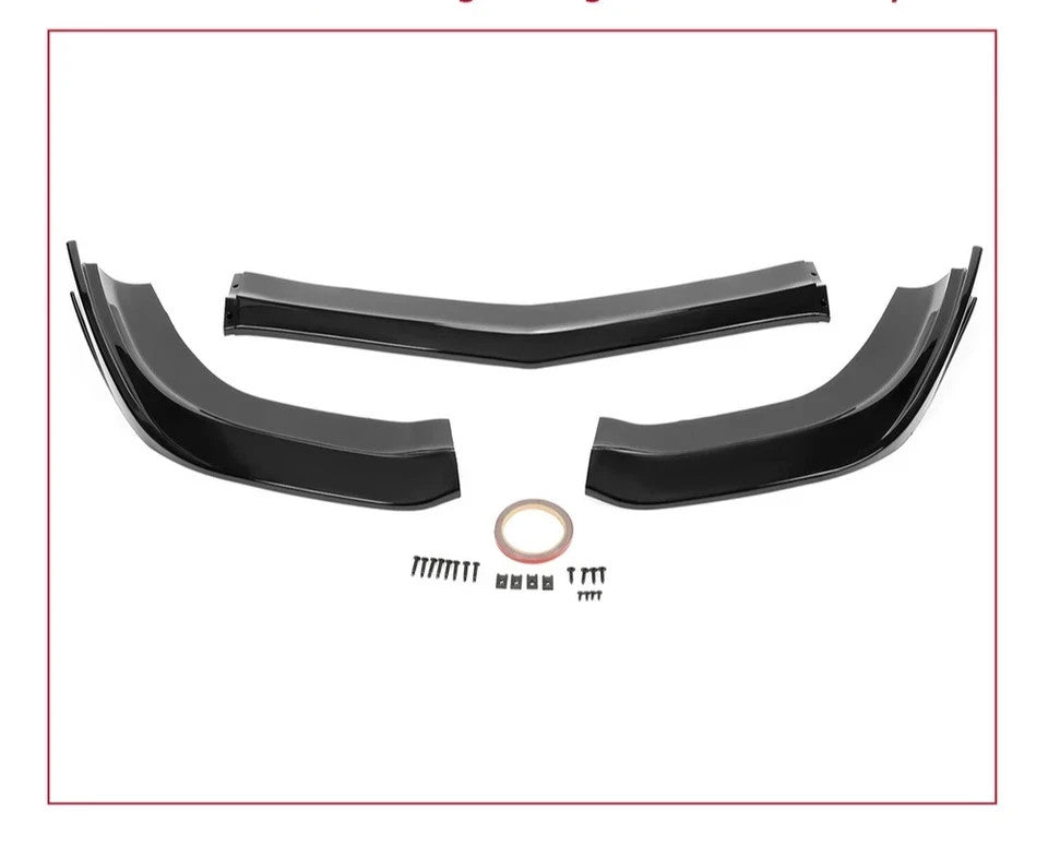Fits 2011-2014 Dodge Charger SRT8 Glossy Black Front Bumper Lip Spoiler Splitter