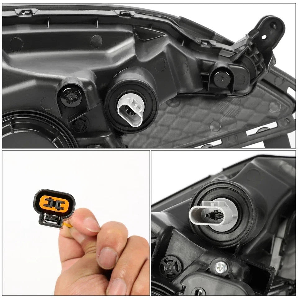 Fog Lamps Lights Cover & Connect RH LH Assembly for Hyundai Genesis Coupe 13-17