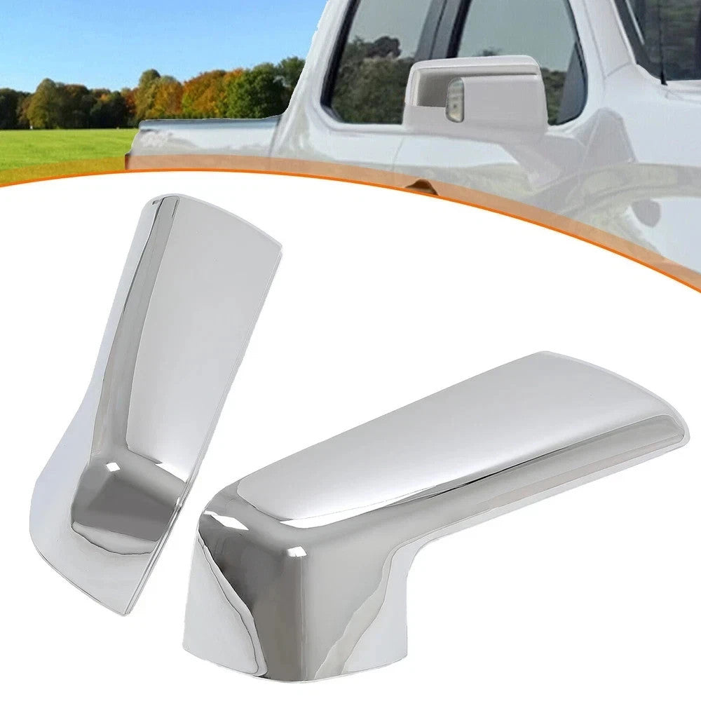 For 19-24 2023 Chevy Silverado GMC Sierra 1500 Chrome Top Half Mirror Cover Caps