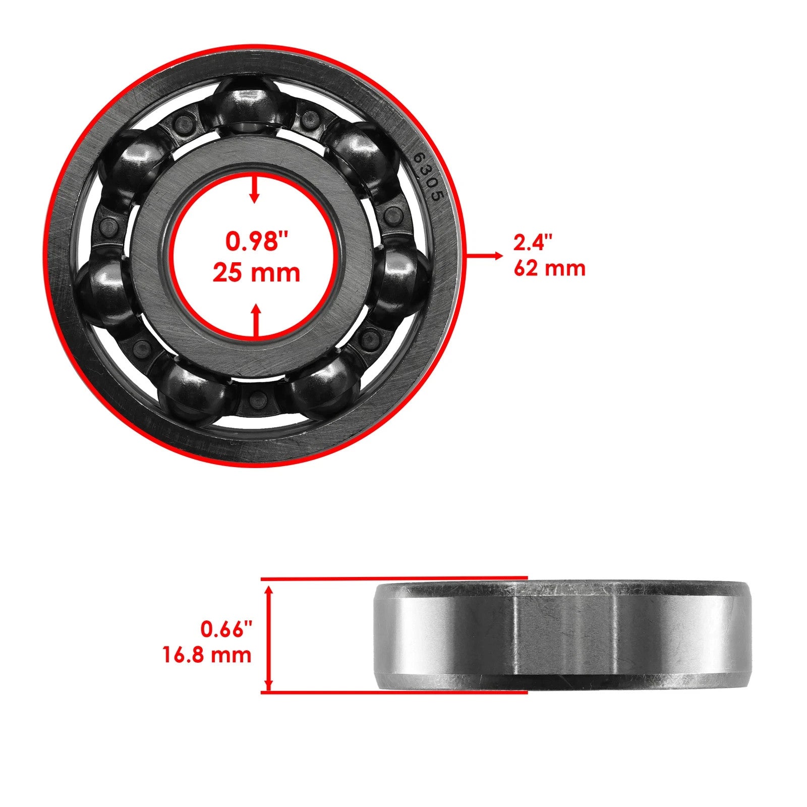 Complete Rear Differential Rebuild Kit for Kawasaki Bayou 300 KLF300C 4X4 89-05