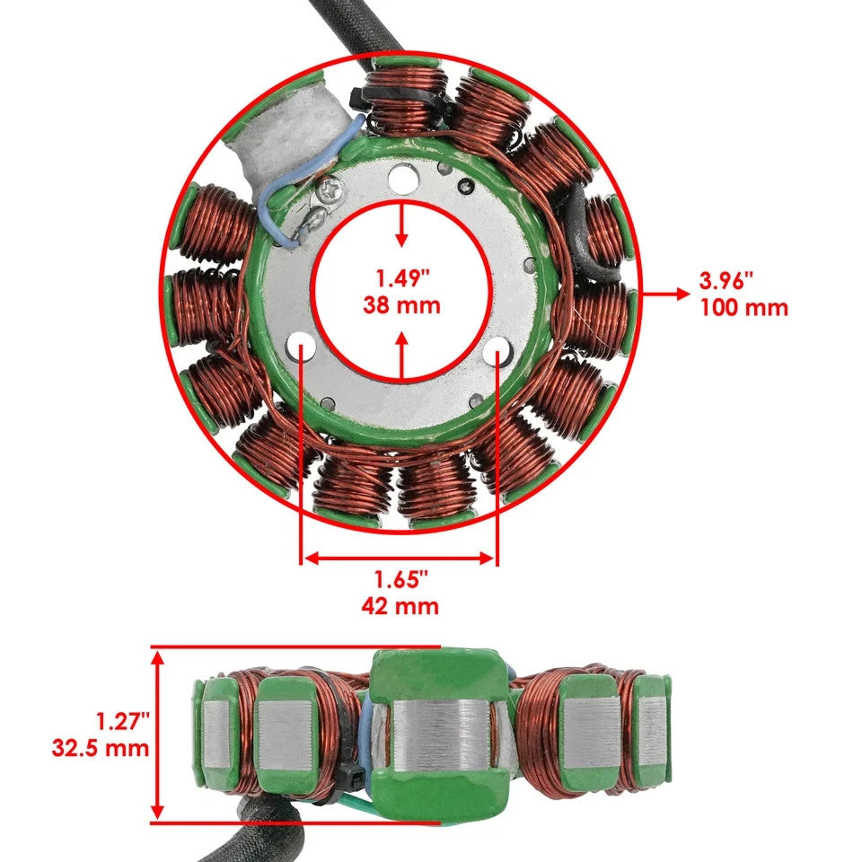 Stator And Gasket for Honda Big Red 250 ATC250ES 1985 1986 1987 Mitsuba 13 Pols