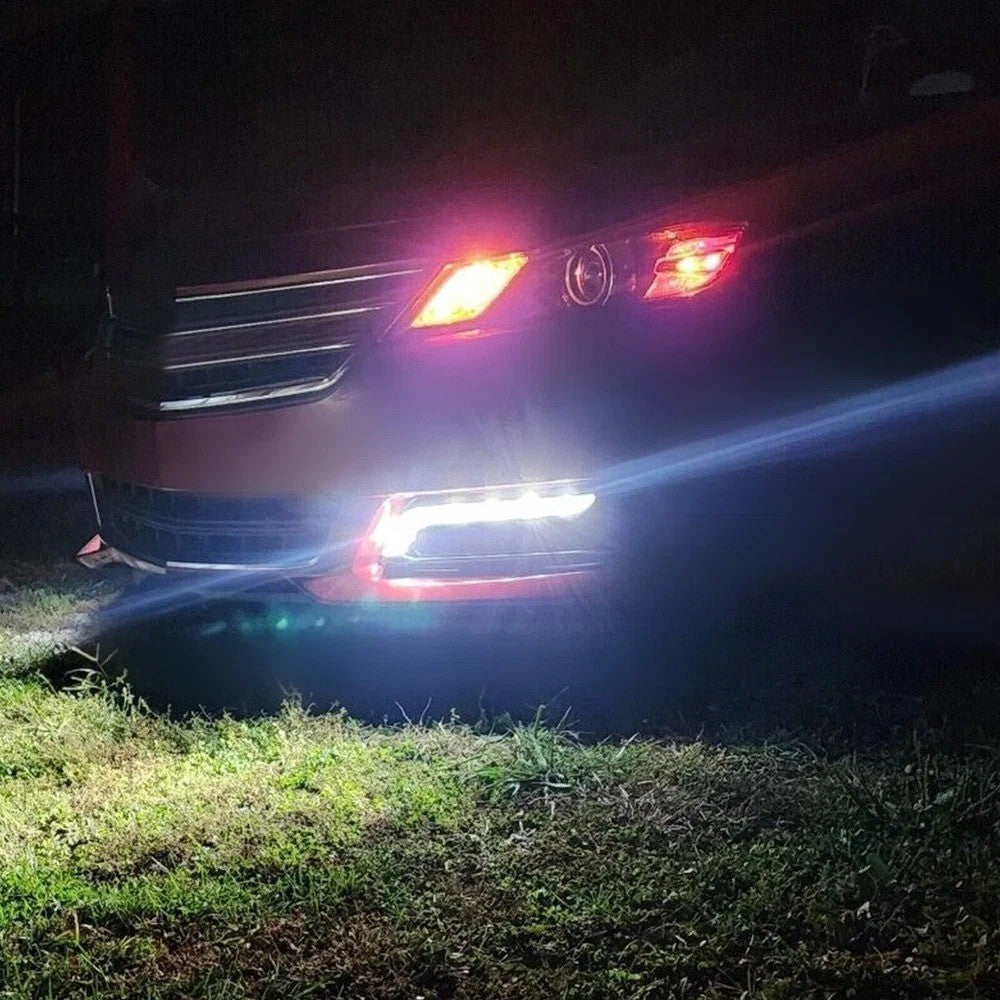 HECASA For Chevy Impala 2014-2020 Clear LED DRL Fog Light +Wiring+Switch LH & RH