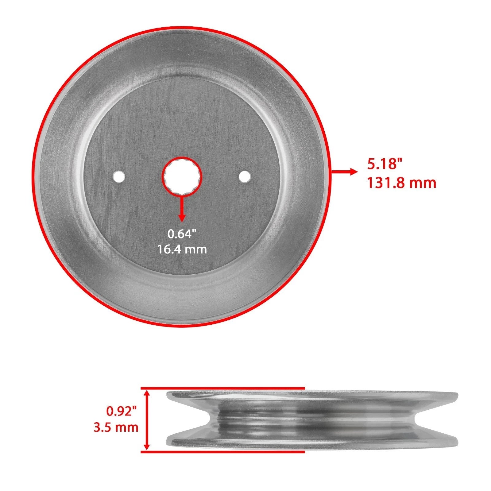 48" Deck Spindle Belt Blade Pulley For Husqvarna Z248F 539112170 539113425