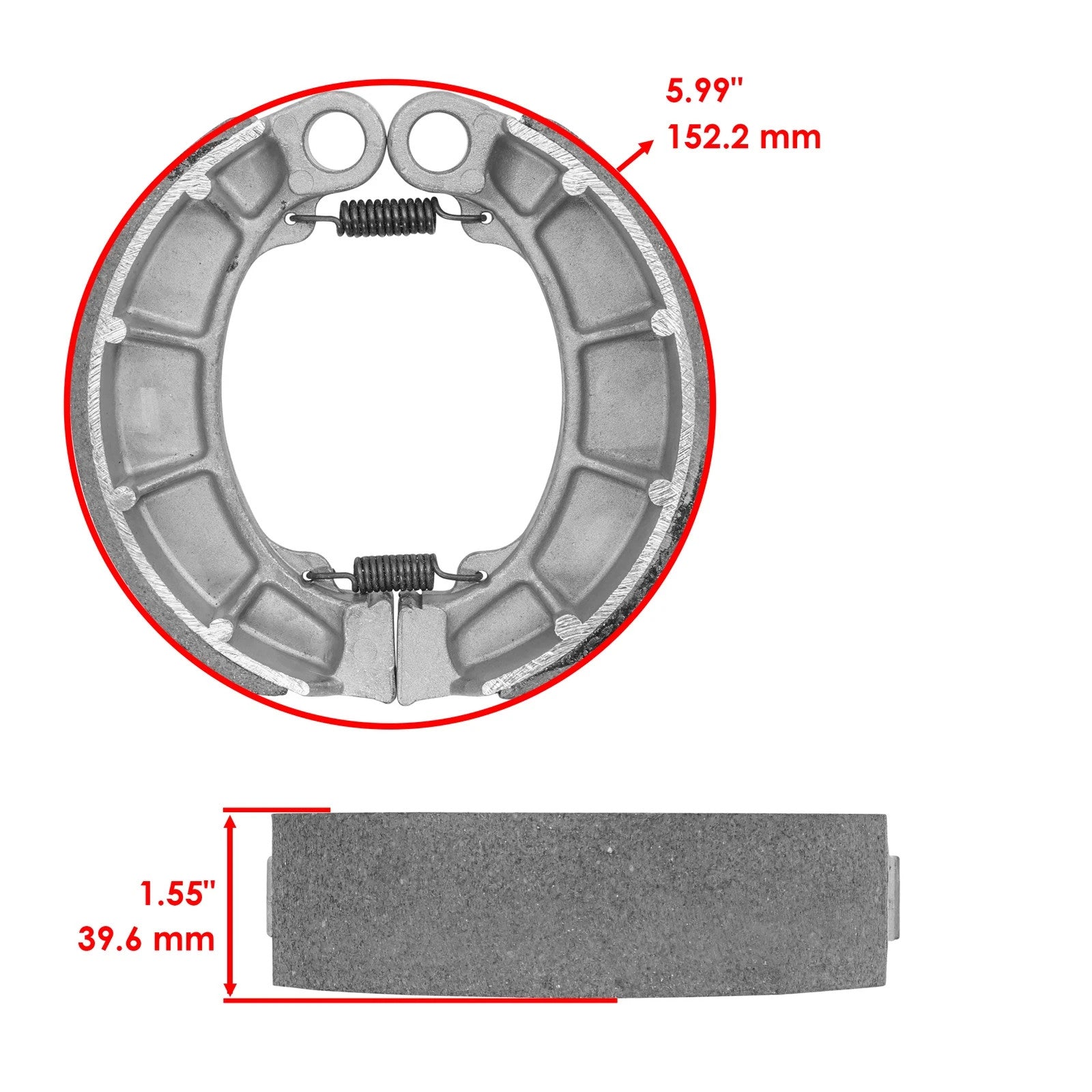 Rear Brake Shoes for Honda VT600C Shadow 600 VLX 1988-2003