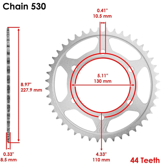 Celox Drive Chain & Sprockets Kit Fits Yamaha FZ1 FZ-1 FZ1 2001-2005 / Blue