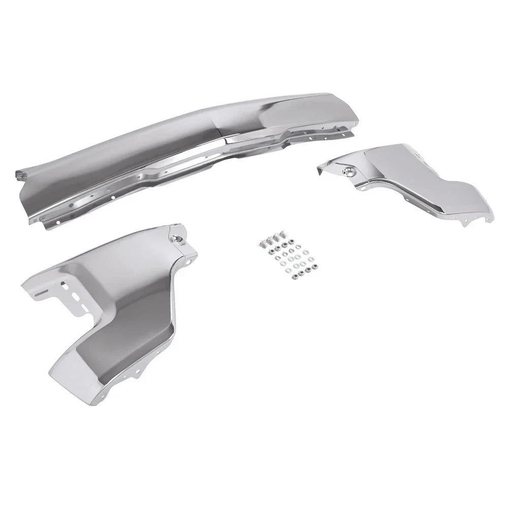 For 2019 2020 2021 2022 Chevy Silverado 1500 Chrome Steel Front Bumper Face Bar