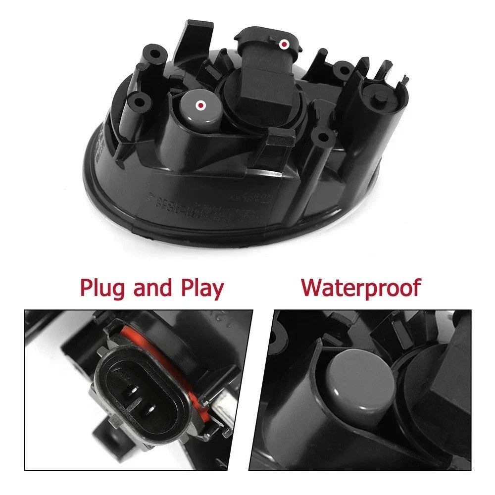 HECASA For Honda HRV HR-V 2016 2017 2018 Bumper Fog Lights Lamps W/Cover Pair