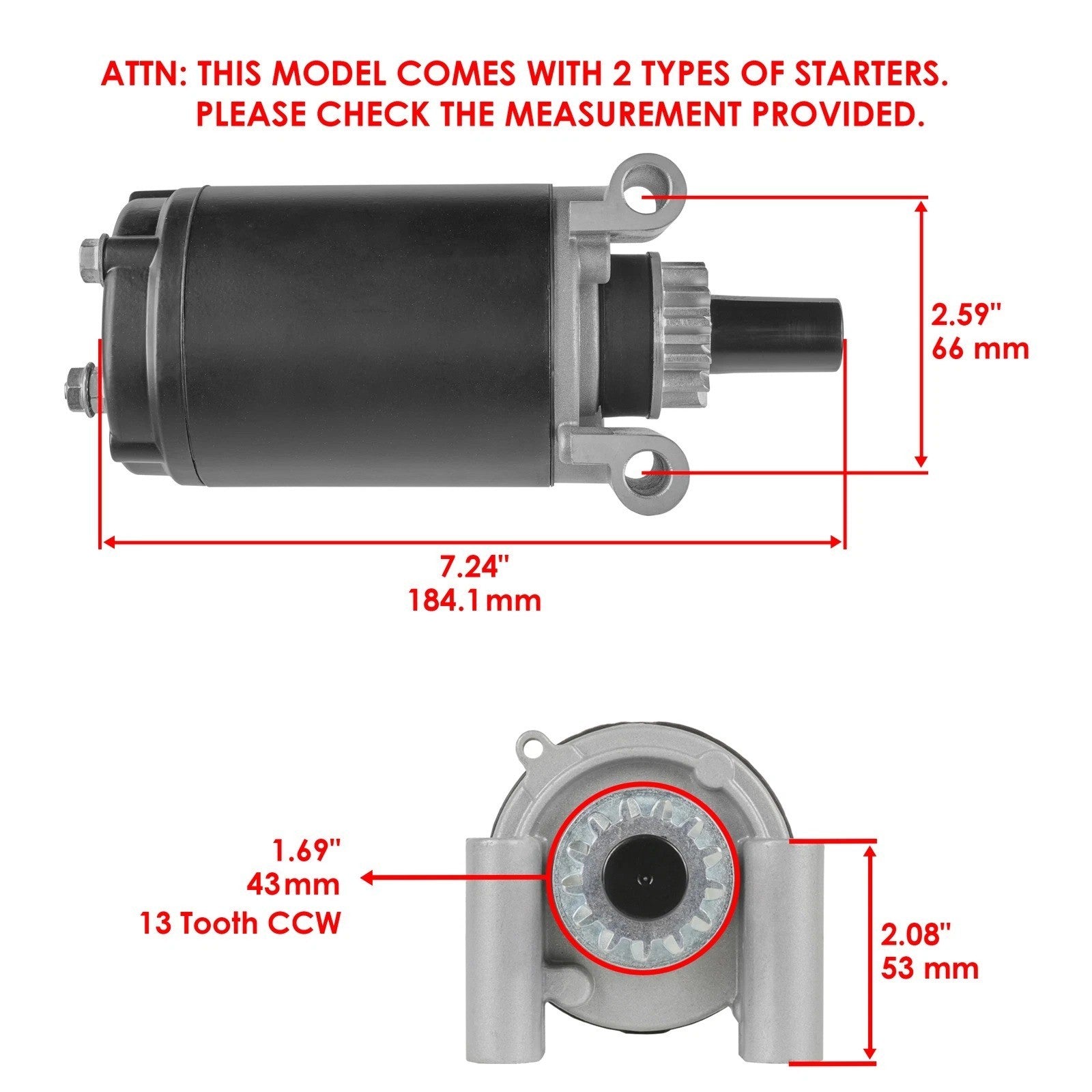 Starter for Kohler 12-098-19 12-098-19S 12-098-21 12-098-21-S