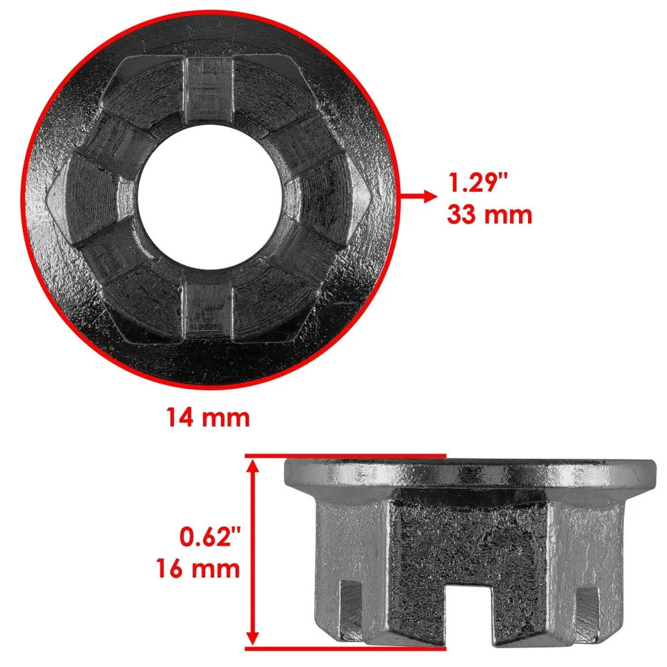 2x Rear Axle Nut w/Pin Honda Sportrax TRX90 2001-05 /TRX90EX 08 / TRX90X 2009-22