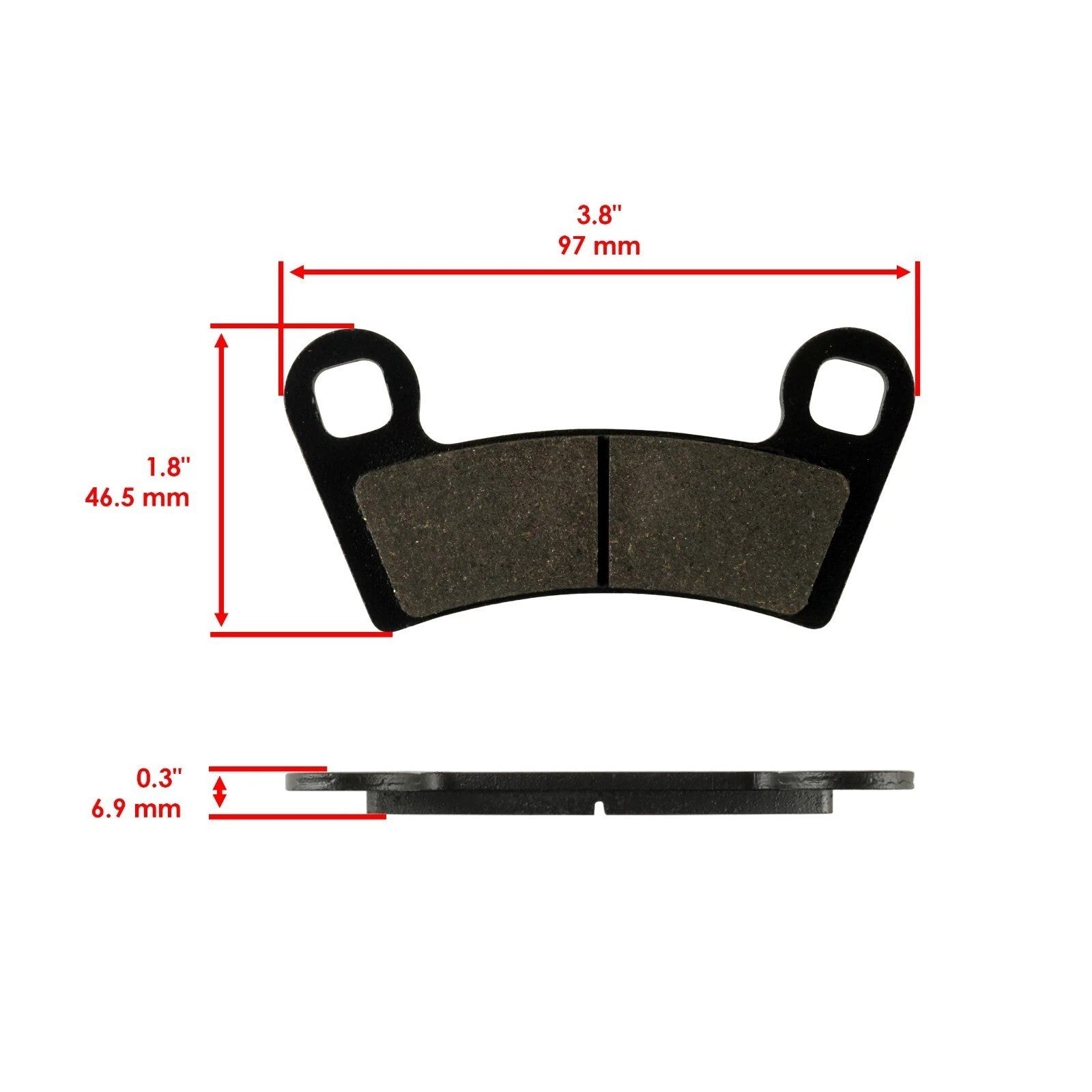 Front And Rear Brake Pads for Polaris RZR S 800 EFI 2009-2014
