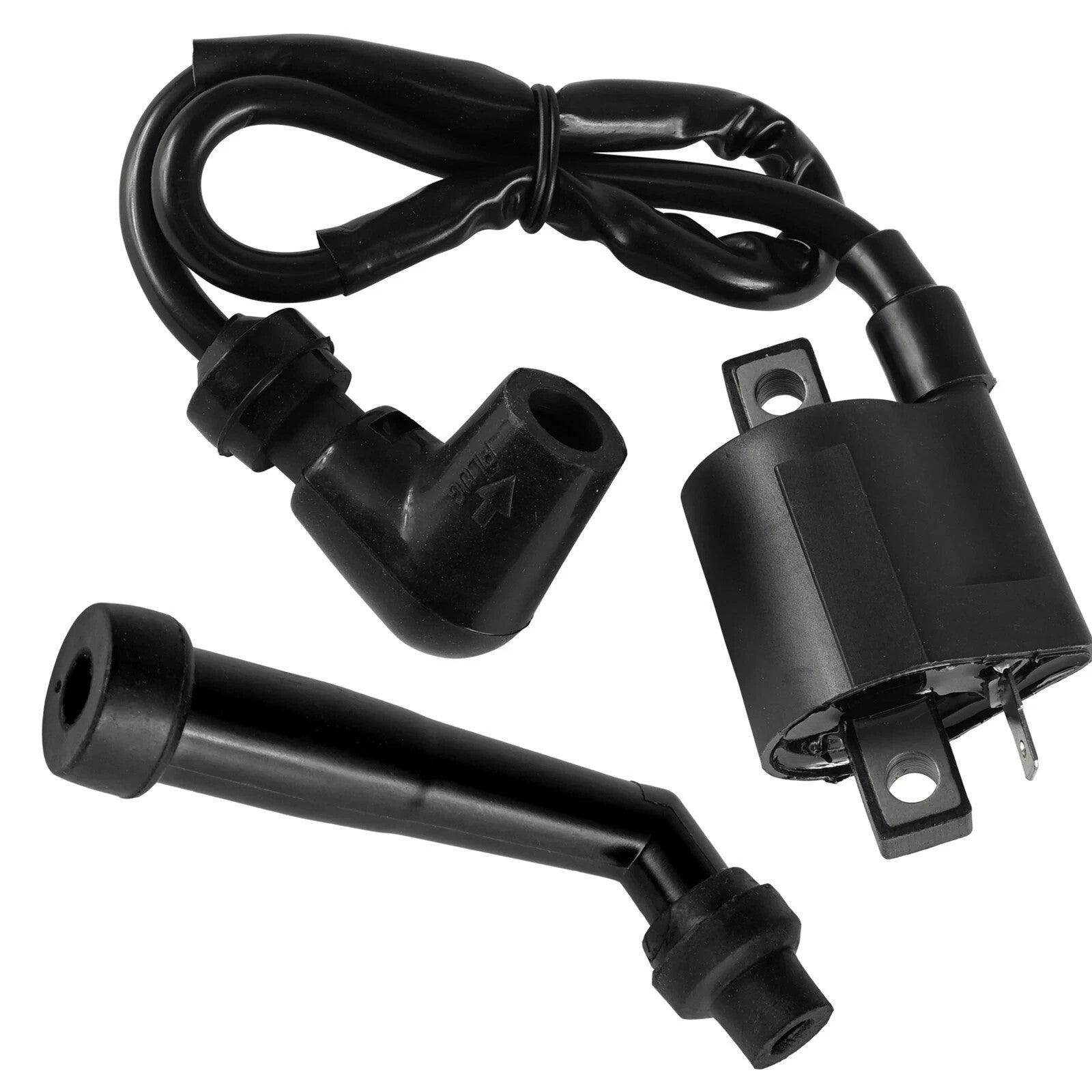 Ignition Coil with Spark Plug Boot Cap for Yamaha Wolverine 350 1995-2001