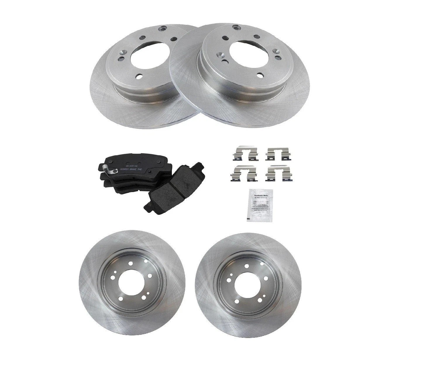 Rear Posi Ceramic Brake Pad & Rotor Kit for Hyundai Sonata Kia Optima