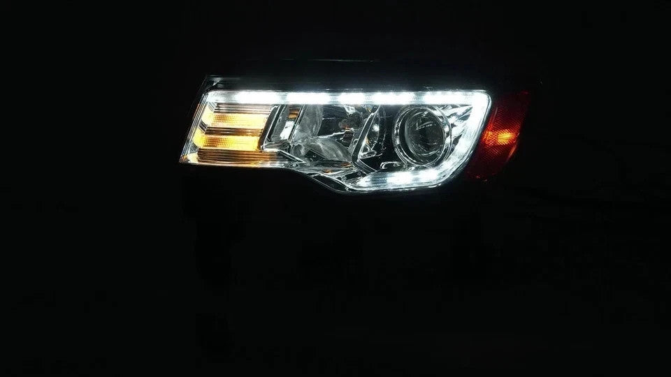 For 2017-2022 Jeep Grand Cherokee Halogen Upgrade LED Tube Projector Headlights