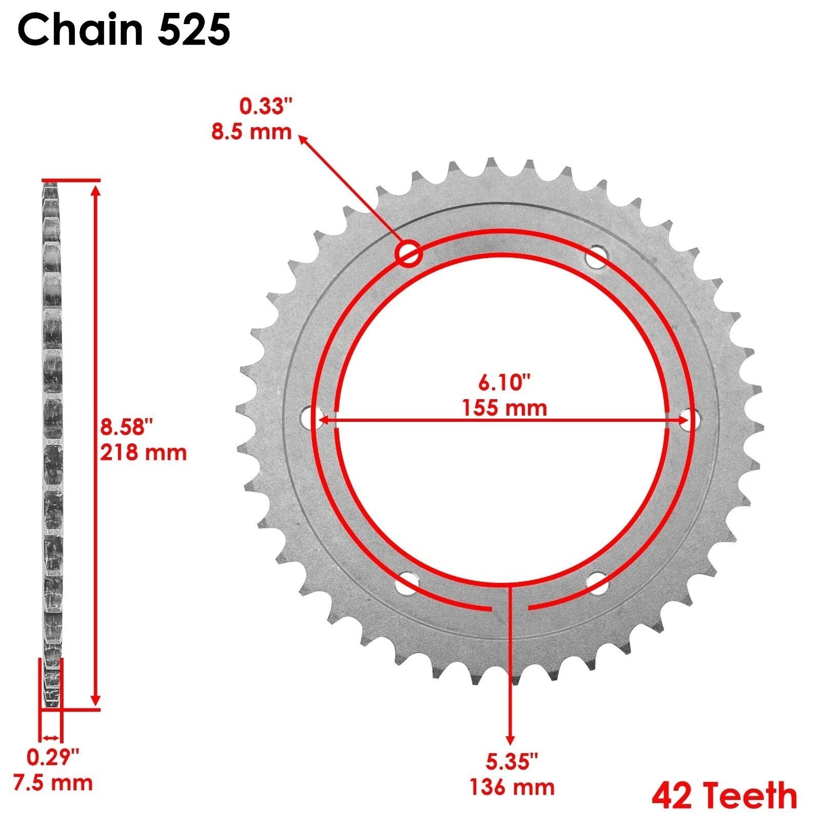 Gold O-Ring Drive Chain & Sprockets Kit for Suzuki DR650SE 1996-2017