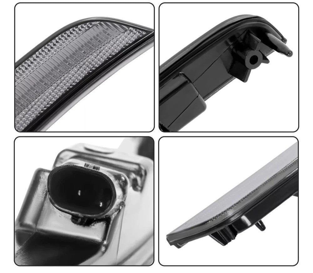 Smoke/Black LED Front Rear Side Marker Light Set For Chrysler 300 300C/S 15-23
