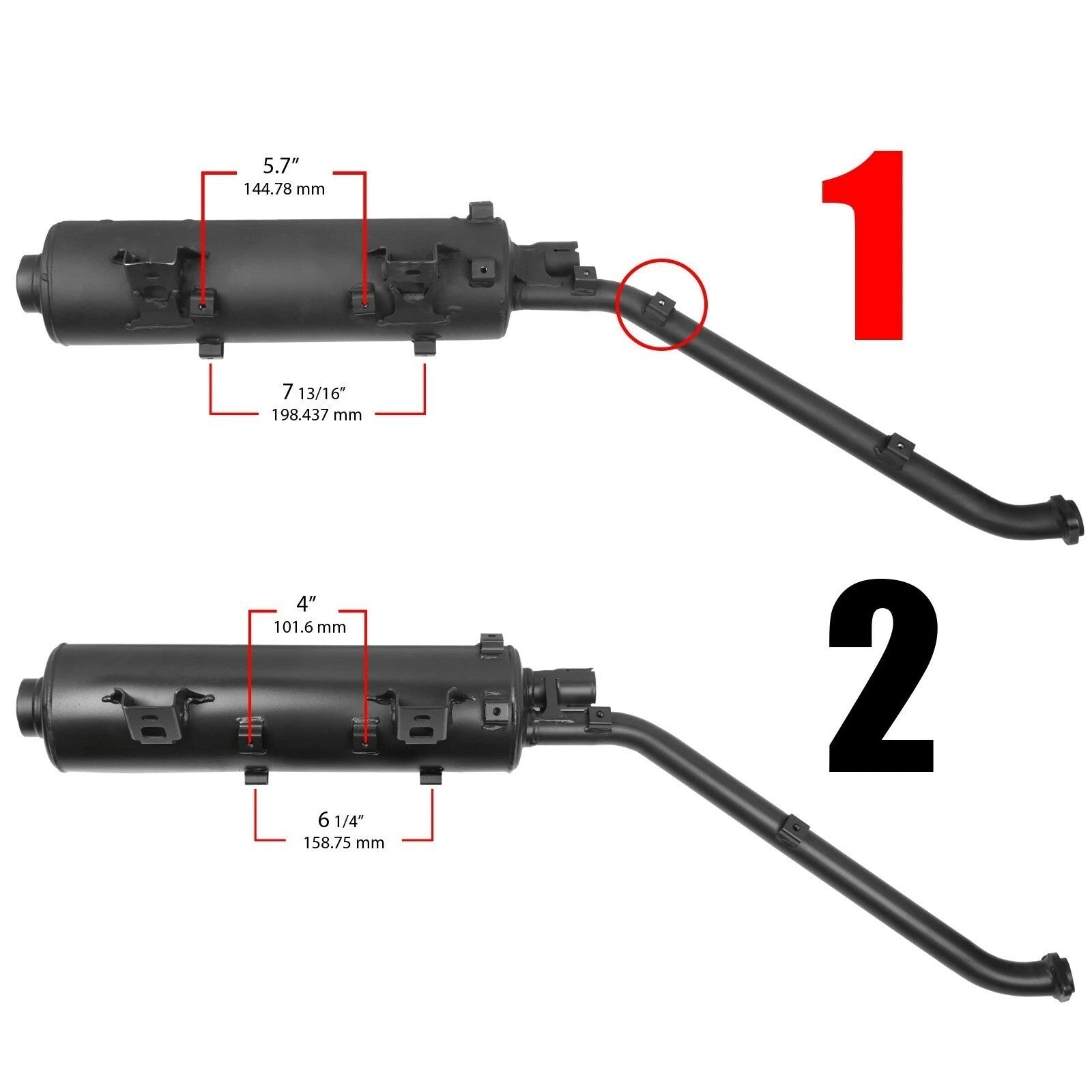 Exhaust Muffler for Kawasaki Brute Force 750 KVF750A B C 4X4 Carb 2005-2006
