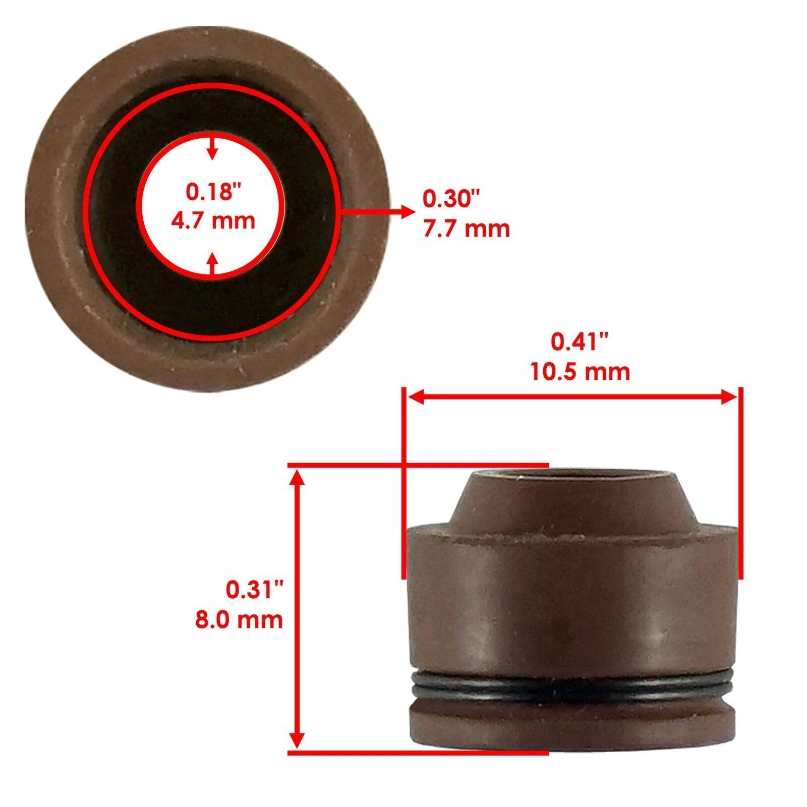 2x Valve Stem Seal for Polaris Phoenix 200 2005 2006 2007 2008 2009 2010-2022