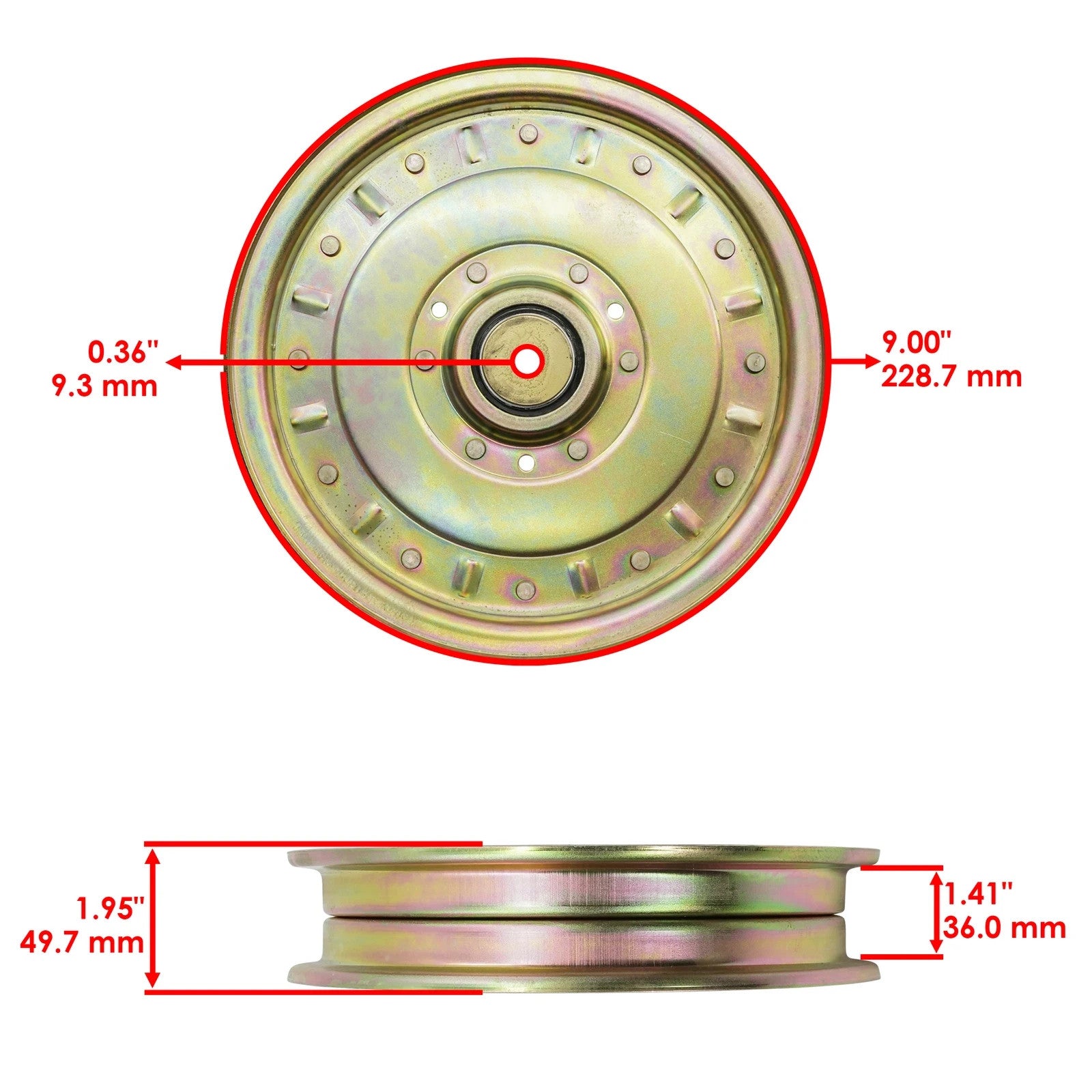 Caltric Deck Idler Pulley For Toro 60" 72" Z Master Zero-Turn Mower