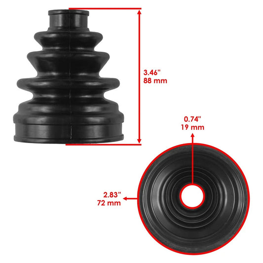 2 Rear Axle Inner Outer CV Boot Kit for Yamaha Grizzly 660 YFM660F 4X4 2002-2008