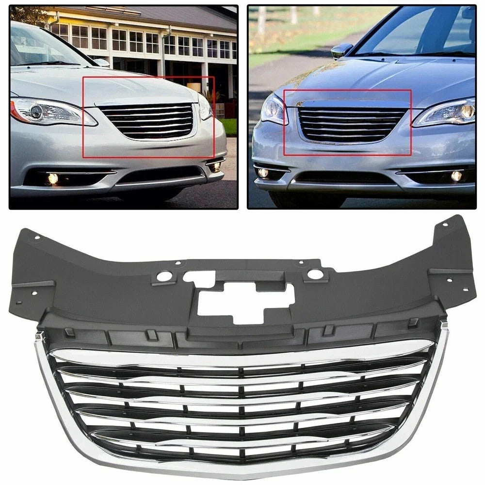 For 2011-2014 Chrysler 200 Chrome Front Hood Grille Grill New 68082050AE 12 13