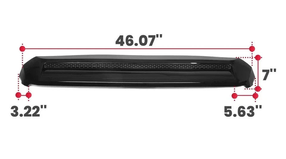 For Toyota Tundra 2014-2021 Upper Hood Bulge Molding Grille Gloss Platinum Style