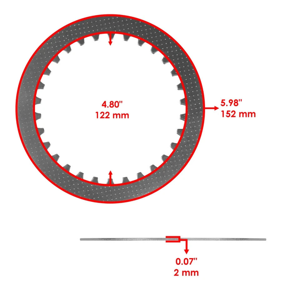 Clutch Friction Steel Plates Kit for Yamaha YXZ1000R EPS SS SE YXZ10YE 2017-2022