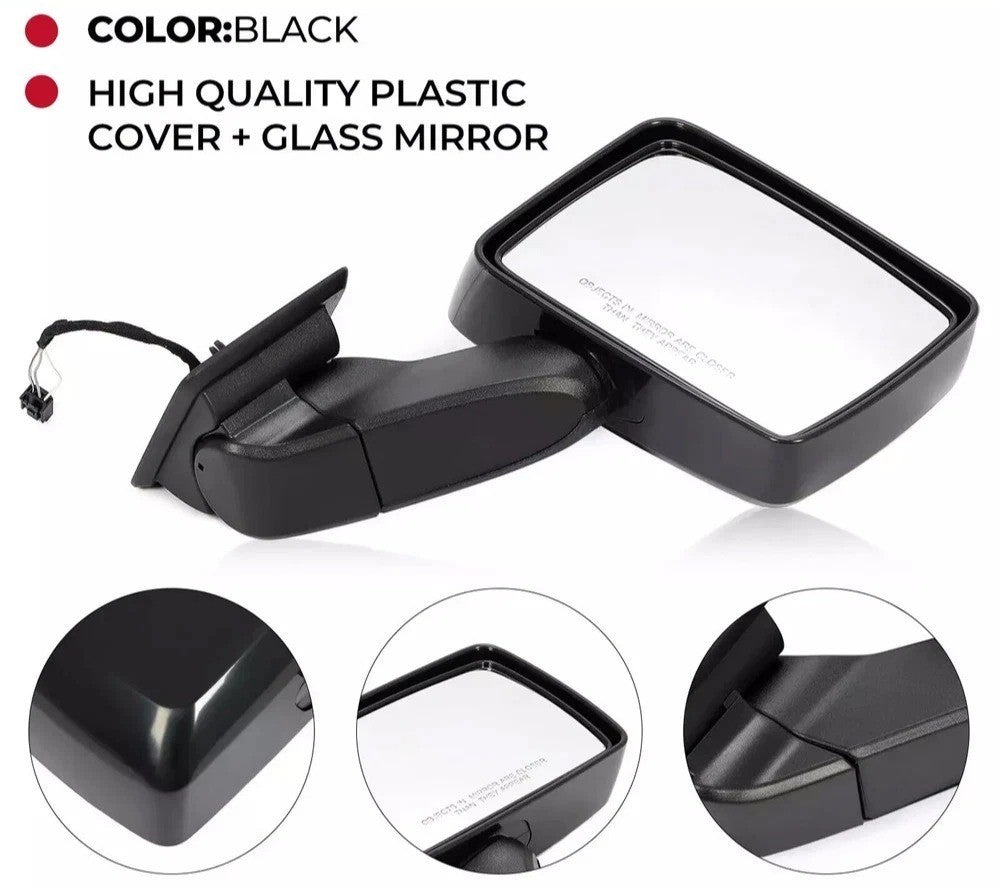 HECASA Pair Side View Exterior Power Mirror Front LH&RH For Hummer H3 H3T 06-10