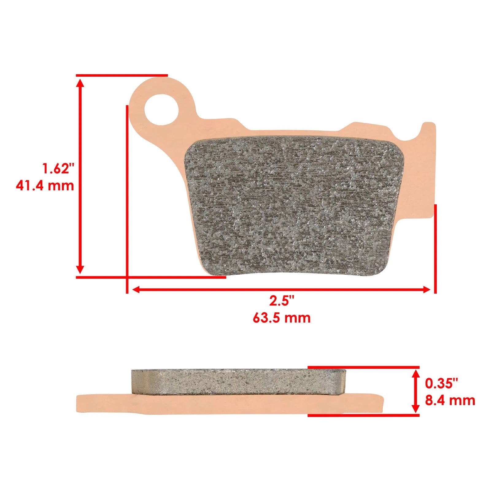 Rear Brake Pads for KTM 450 Exc450 Mxc450 Smr450 Sx450 Xc450 2004-2014 Sintered