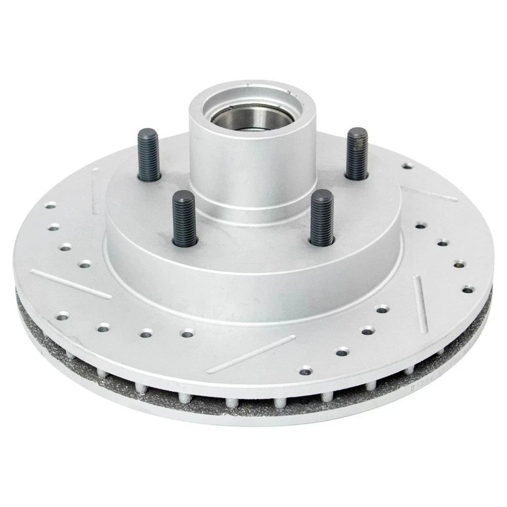 Performance Drilled Slotted Front Coated Brake Rotor Pair for Chevy S10